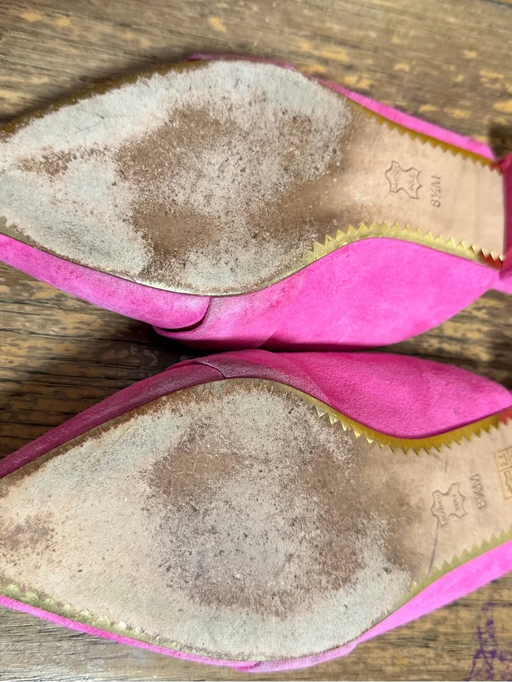Tory Burch Rosalind Mule Lancaster Suede Crazy Pink Slides Shoes Womens 8.5